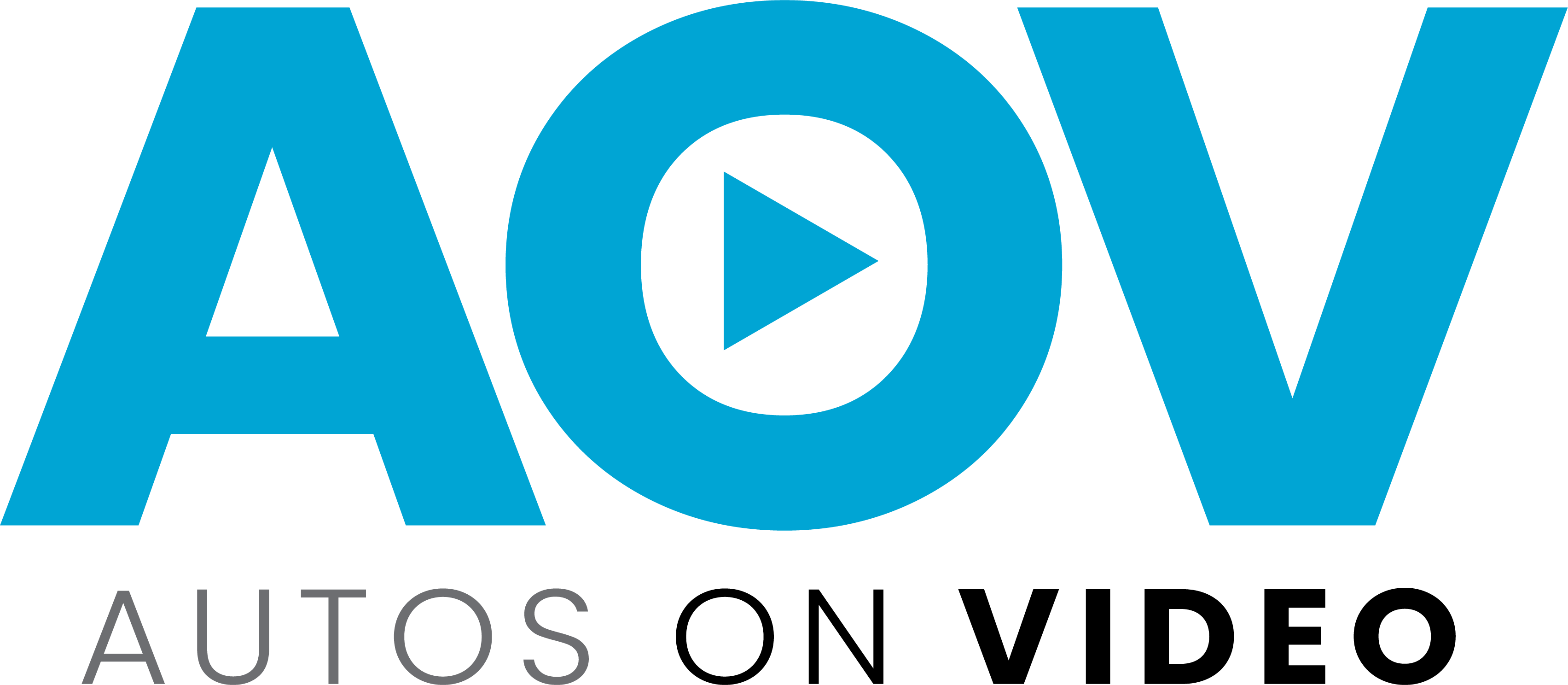 Autos On Video – Logo v1 blue with text